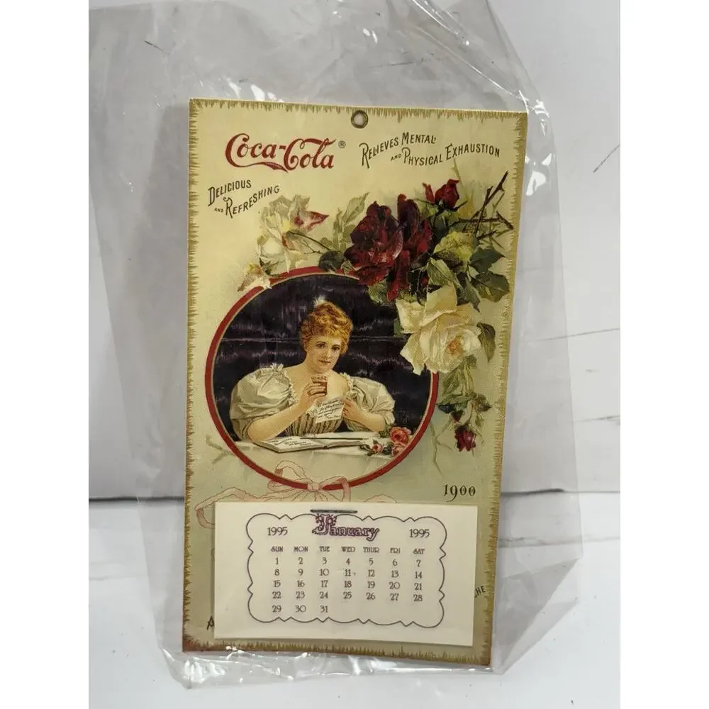 Vintage 1995‎ Calendar VTG Lot Of 8 1900 Mini Coca Cola Calendar Fridge Magnet